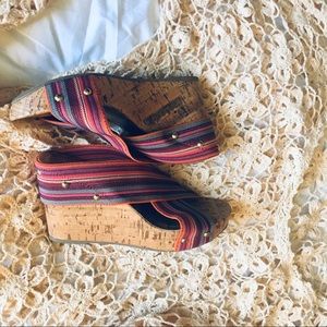 Montego Bay Club Cork Wedge Sandals  women’s 8.5